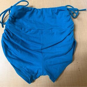 Honeycut Blue Ruched High-Waisted Shorts/briefs size AS like new